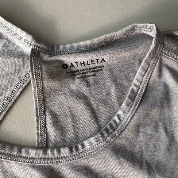 Athleta Essence Vital Tie Back Tank Top Grey Heather - Picture 5 of 7